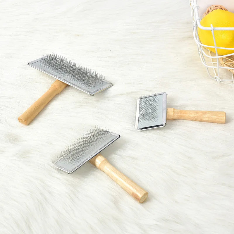 Dog Hair Remover Combs Pet Cat Hair Shedding Brush Wooden Handle Grooming Supplies  Lint Remover For Clothing Sweater Clothes