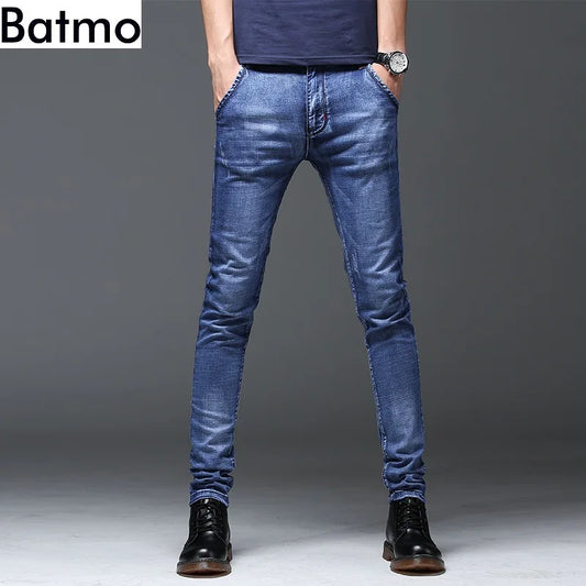 Batmo 2023 New Men Stretch Skinny Jeans Male Designer Brand Super Elastic Straight Trousers Jeans Slim Fit Fashion Jeans 2108