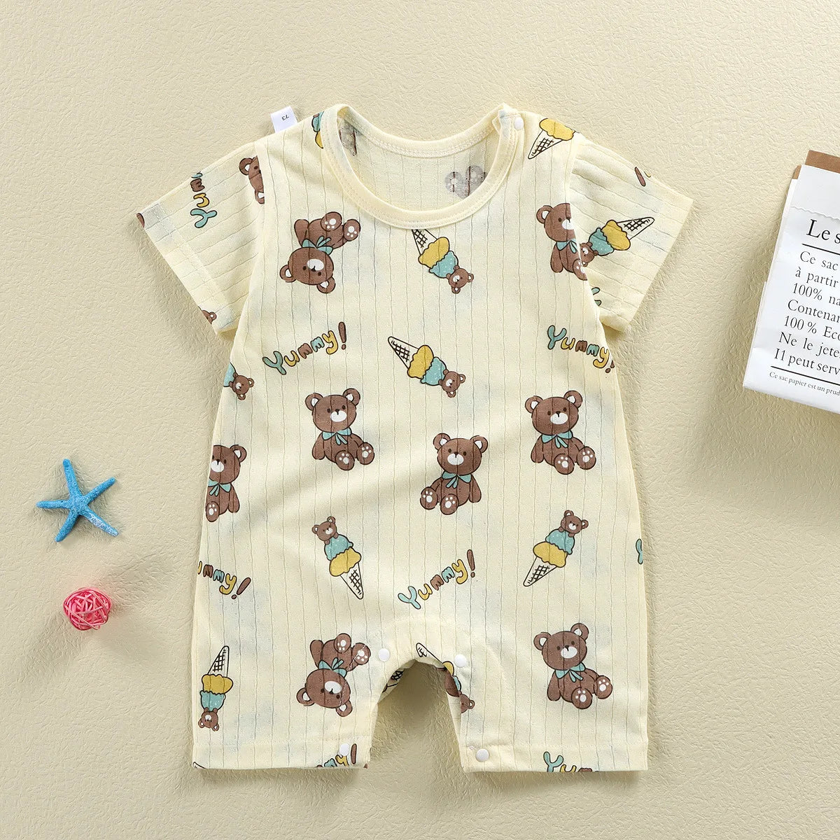 Summer Baby Jumpsuit Short Sleeved Newborn Boys Girls Romper Baby Jumpsuit Kid Clothes Children's Clothing