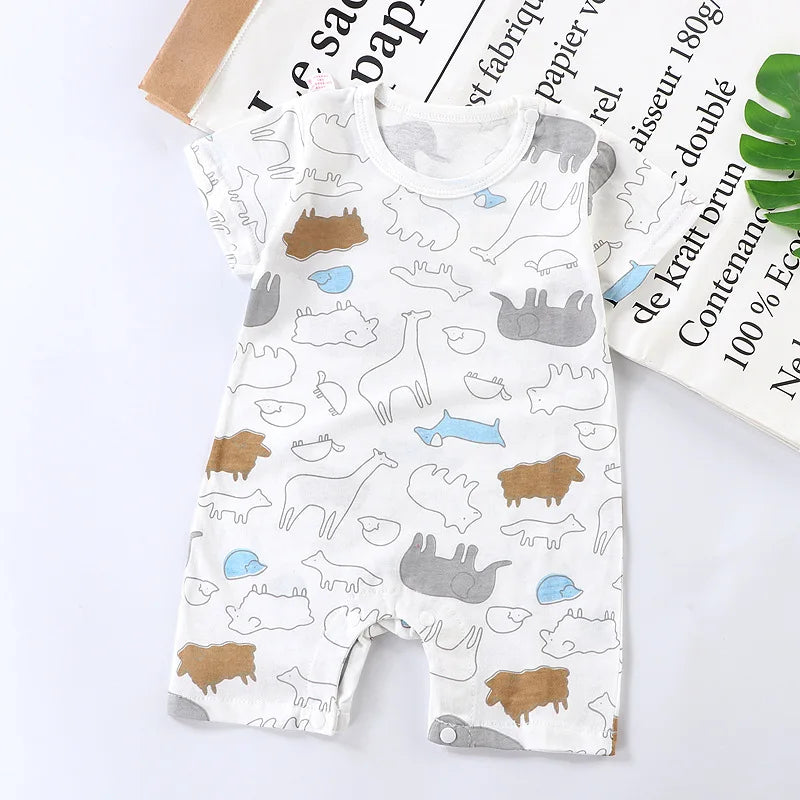 Summer Baby Jumpsuit Short Sleeved Newborn Boys Girls Romper Baby Jumpsuit Kid Clothes Children's Clothing