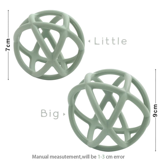 100% Food Grade Silicone Baby Teether Toys Hand Grip Toys Chewable Full Silicone Toy Ball Infant Baby Teether Toys Baby Stuff