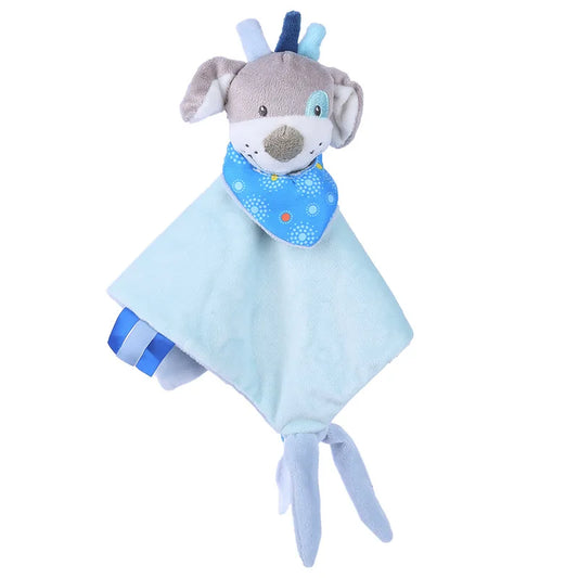 Custom Embroidered Bunny Plush Baby Comforter Toys Stuffed Baby Toys Soft Appease Towel Toys For Sleeping Animals Stuffed Toys