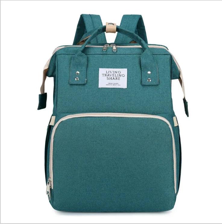 Mommy Diaper Bags Baby Bed Mother Large Capacity Nappy Milk Bottle Backpacks with Changing Mat Convenient Baby Nursing Bags