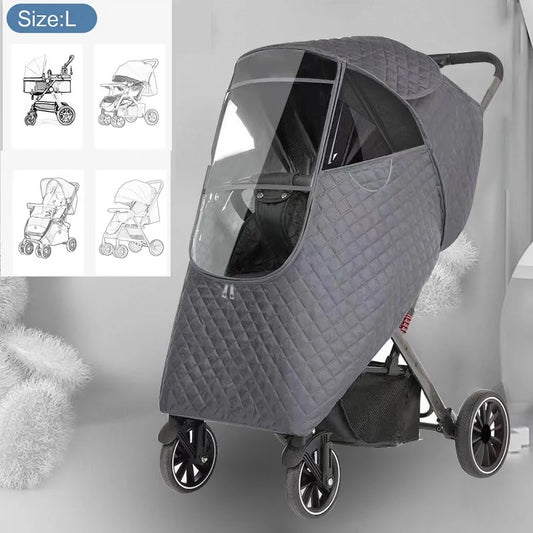 Universal Waterproof Winter Thicken RainCover Pushchairs Raincoat Full Cover Wind Dust Shield for Baby Stroller Accessories