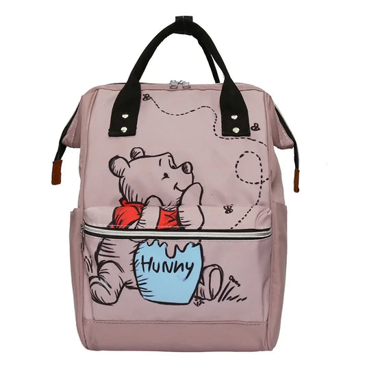 Disney Winnie The Pooh New Diaper Bag Backpack Cartoon Cute Mother and Baby Bag Large Capacity Lightweight Travel Mommy Bag