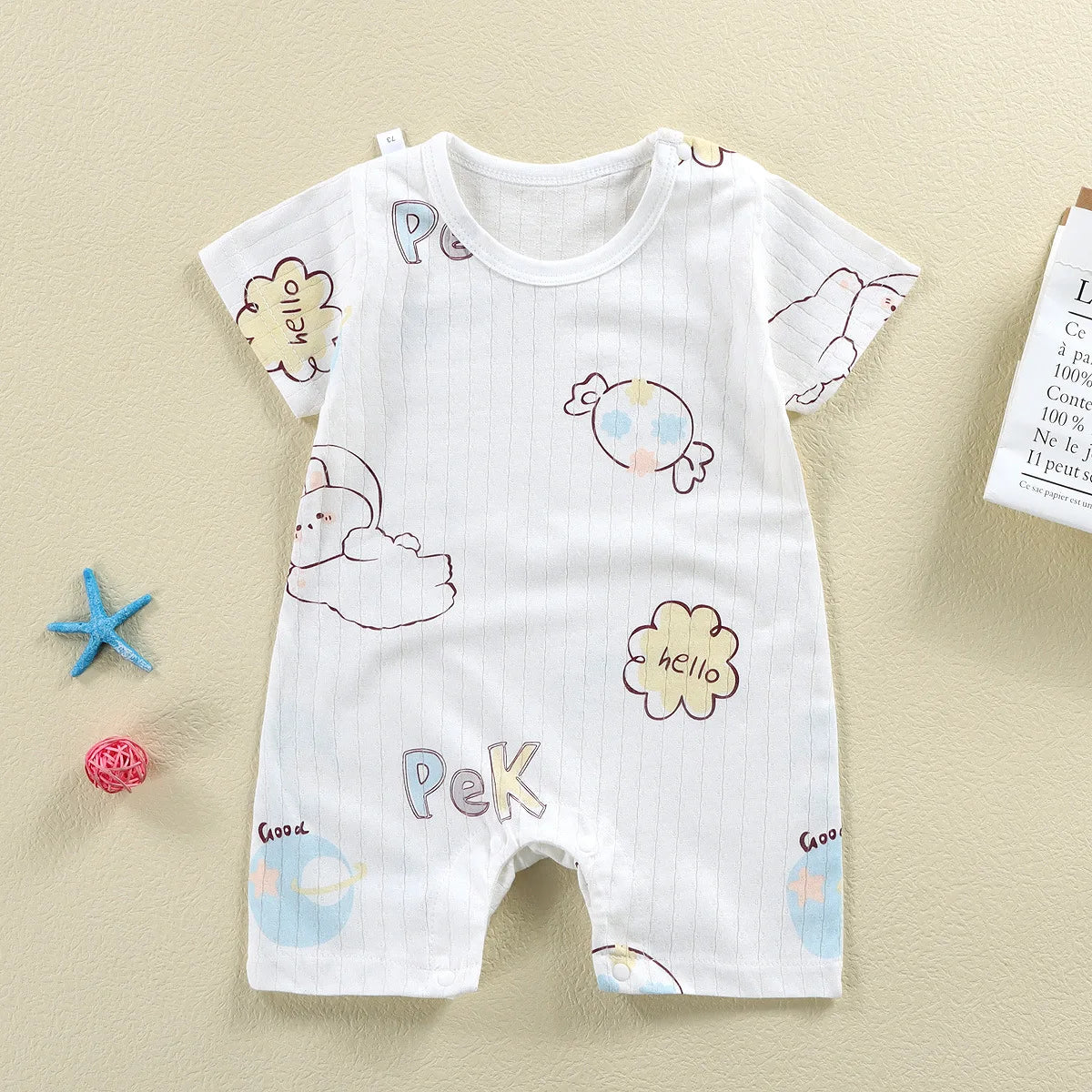 Summer Baby Jumpsuit Short Sleeved Newborn Boys Girls Romper Baby Jumpsuit Kid Clothes Children's Clothing