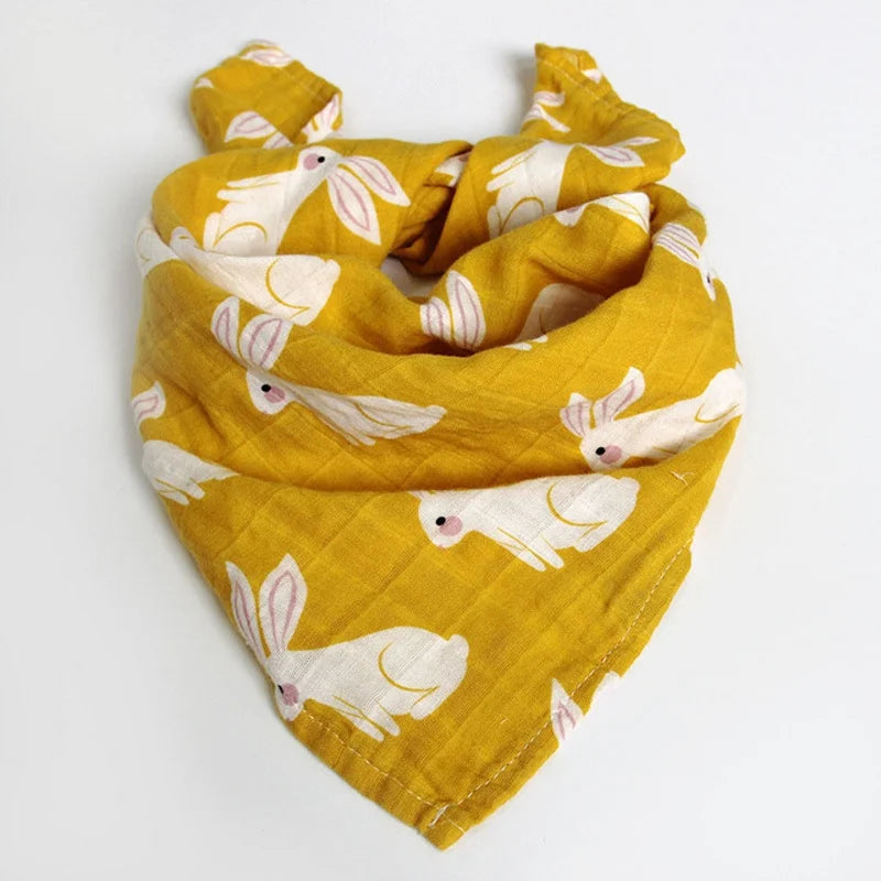 Hot sale Baby Blankets Newborn Soft Organic Cotton Baby Bibs Muslin Swaddle Wrap Feeding Burp Cloth Towel Scarf Baby Stuff