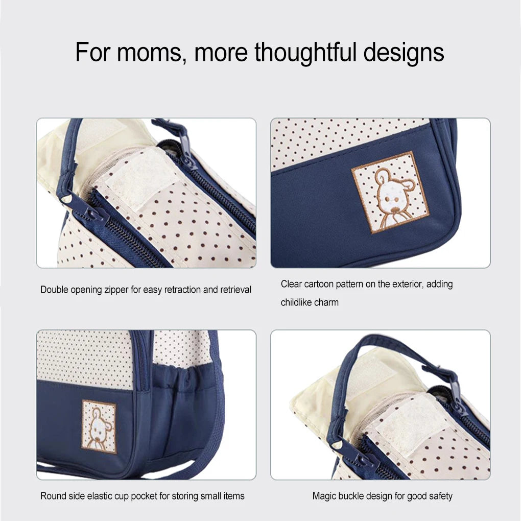 Practical Diaper Bag Large Capacity For All Essentials Safety Polyester Baby Diaper Bag Diaper Bags