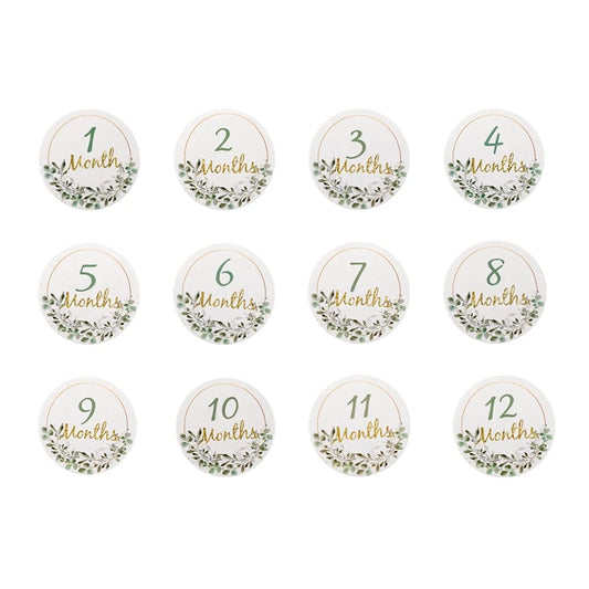 Baby Monthly Memorial Milestone Cards Paper French Spanish Milestone Cards Baby Birthday Party Decoration Photography Props